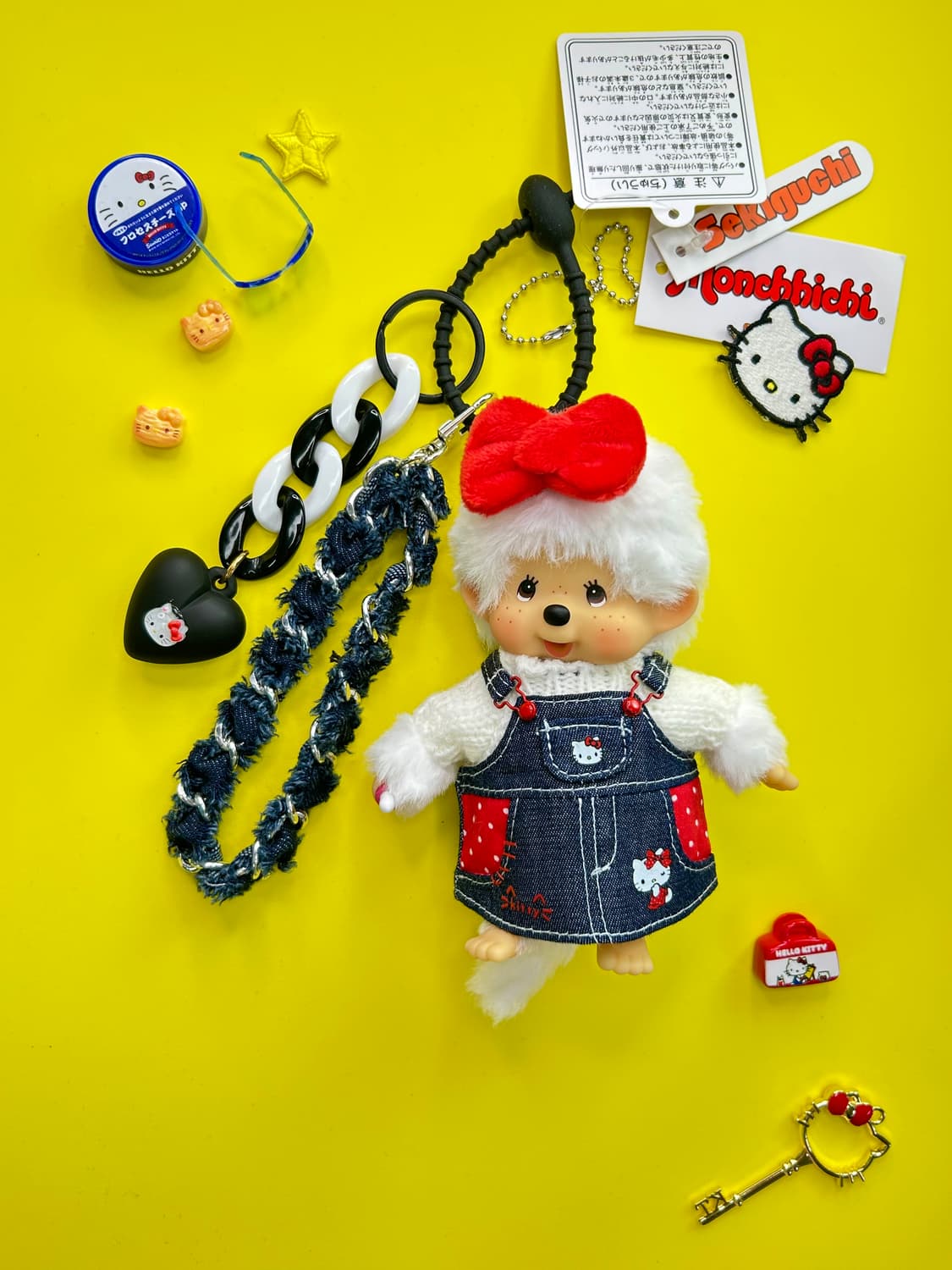 (85) 🐒정품몬치치 커스텀키링♥️키티무드 데님키치 상품이미지1