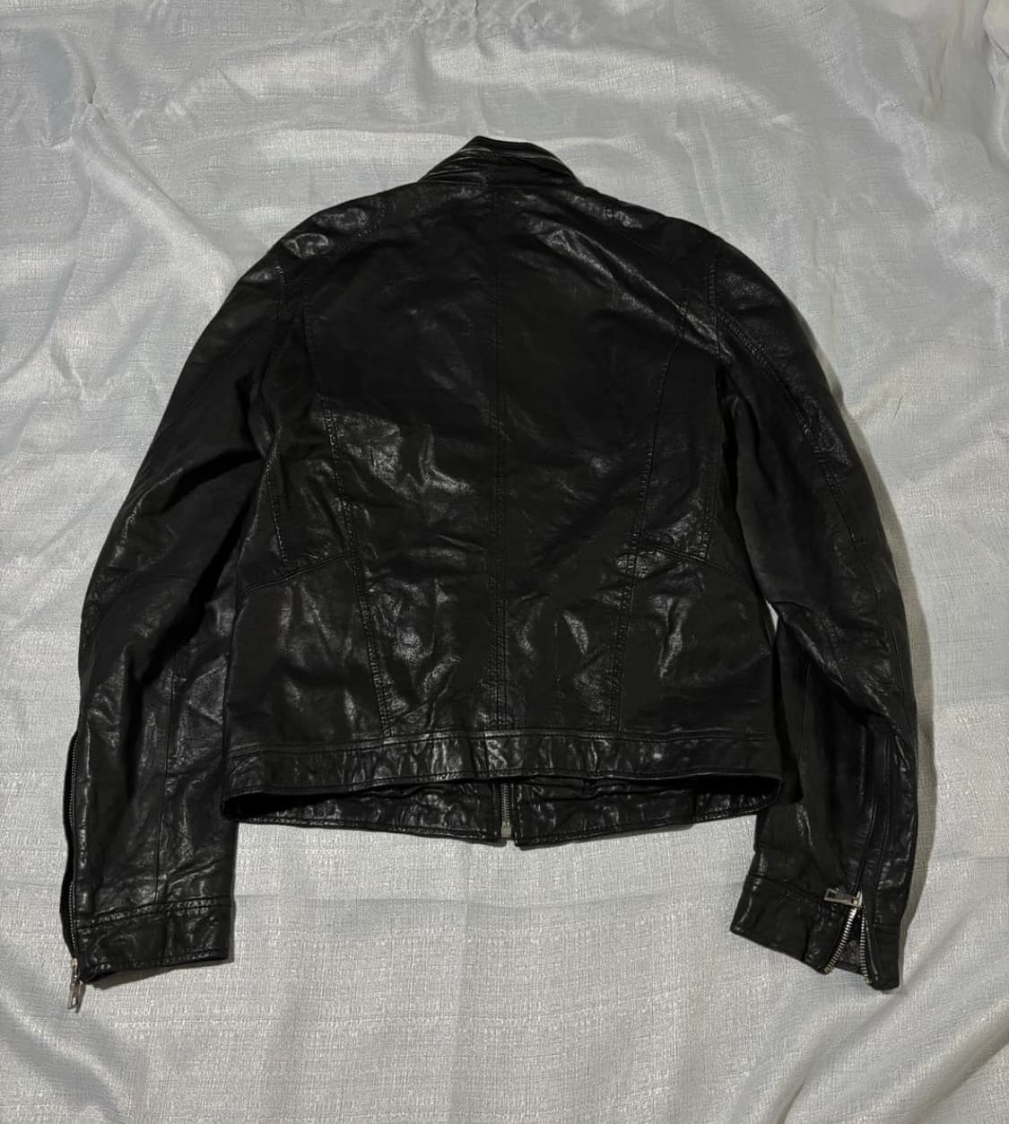 "Unknown" Zipper Detail LambSkin Leather 상품이미지2