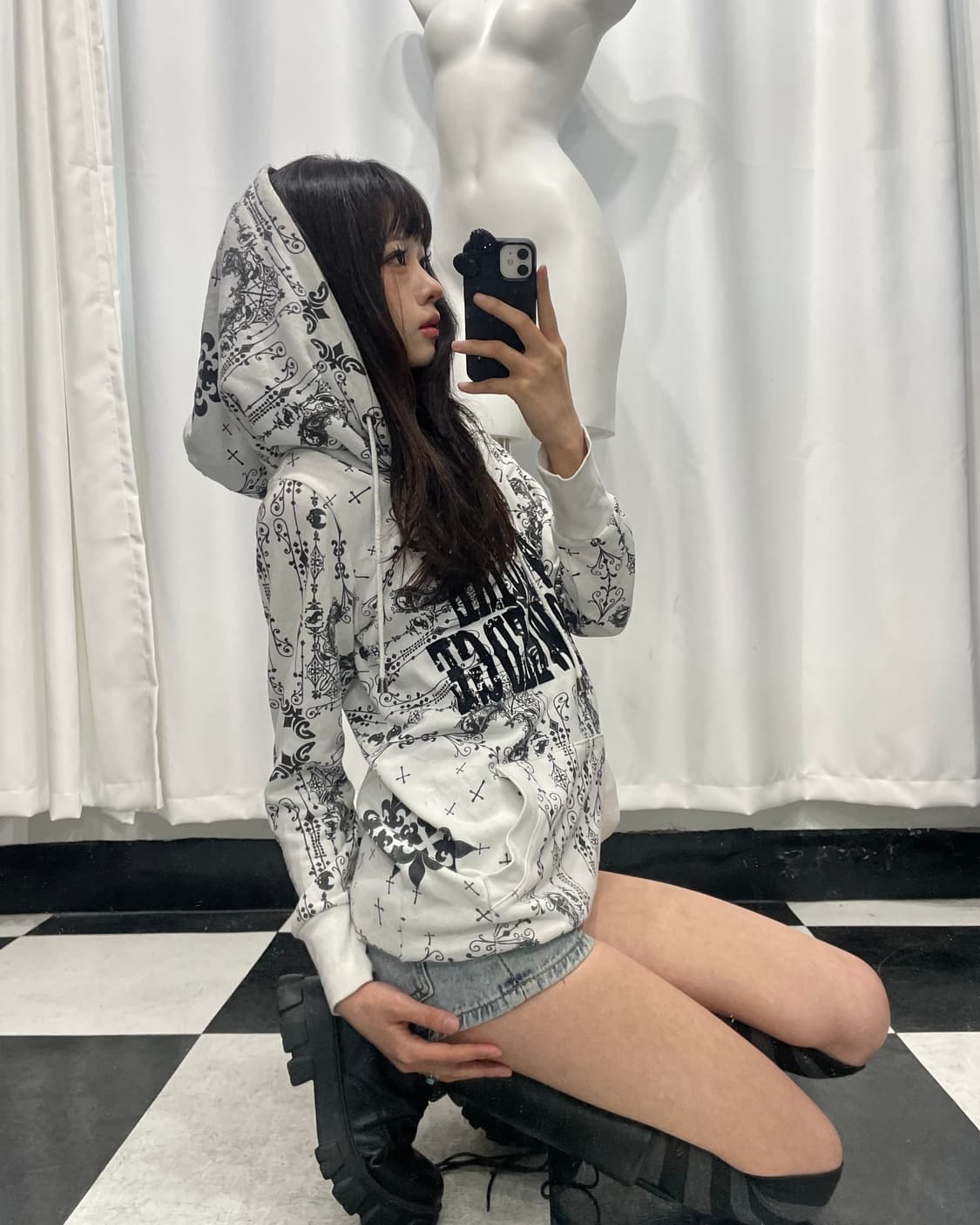 🎸화이트 레터링 디테일 후디🎸 상품이미지3