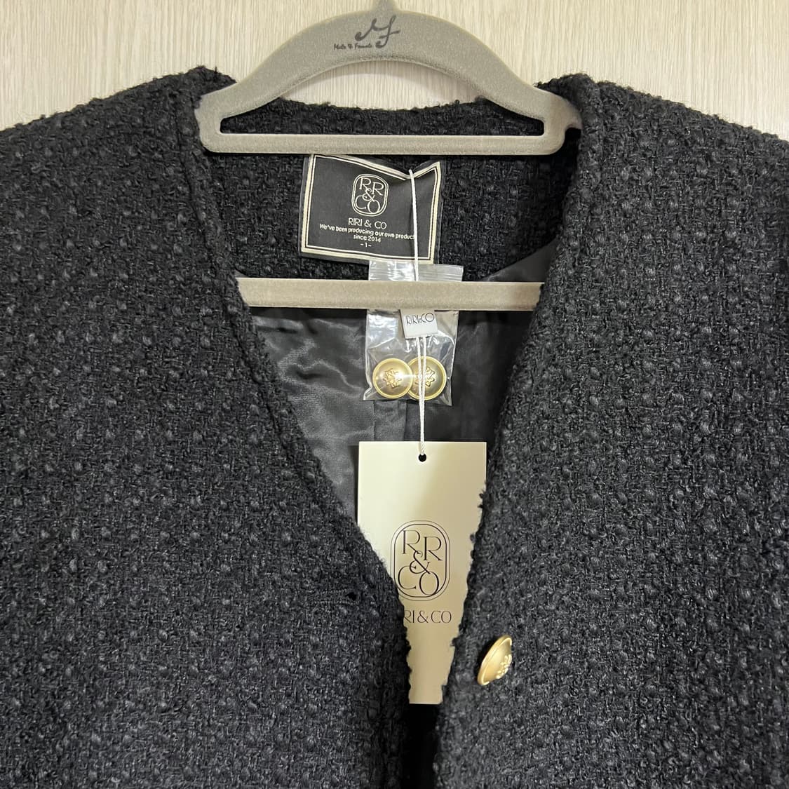 리리앤코 논카라 트위드자켓  상품이미지3