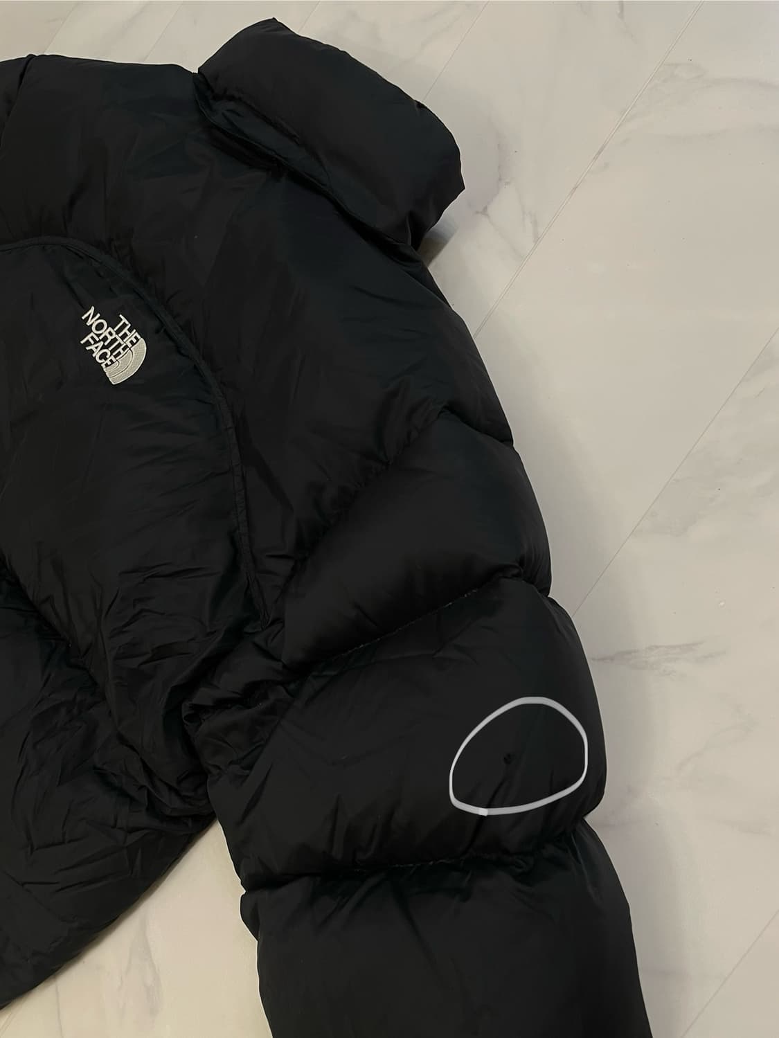 노스페이스 센터로고 눕시 700 데님 해외판 상품이미지4