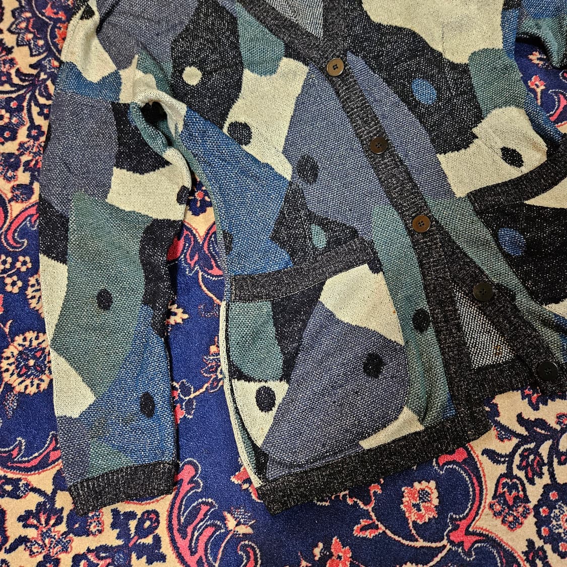 미쏘니(MISSONI) 멀티컬러 라인 하프 가디건 Free 상품이미지2