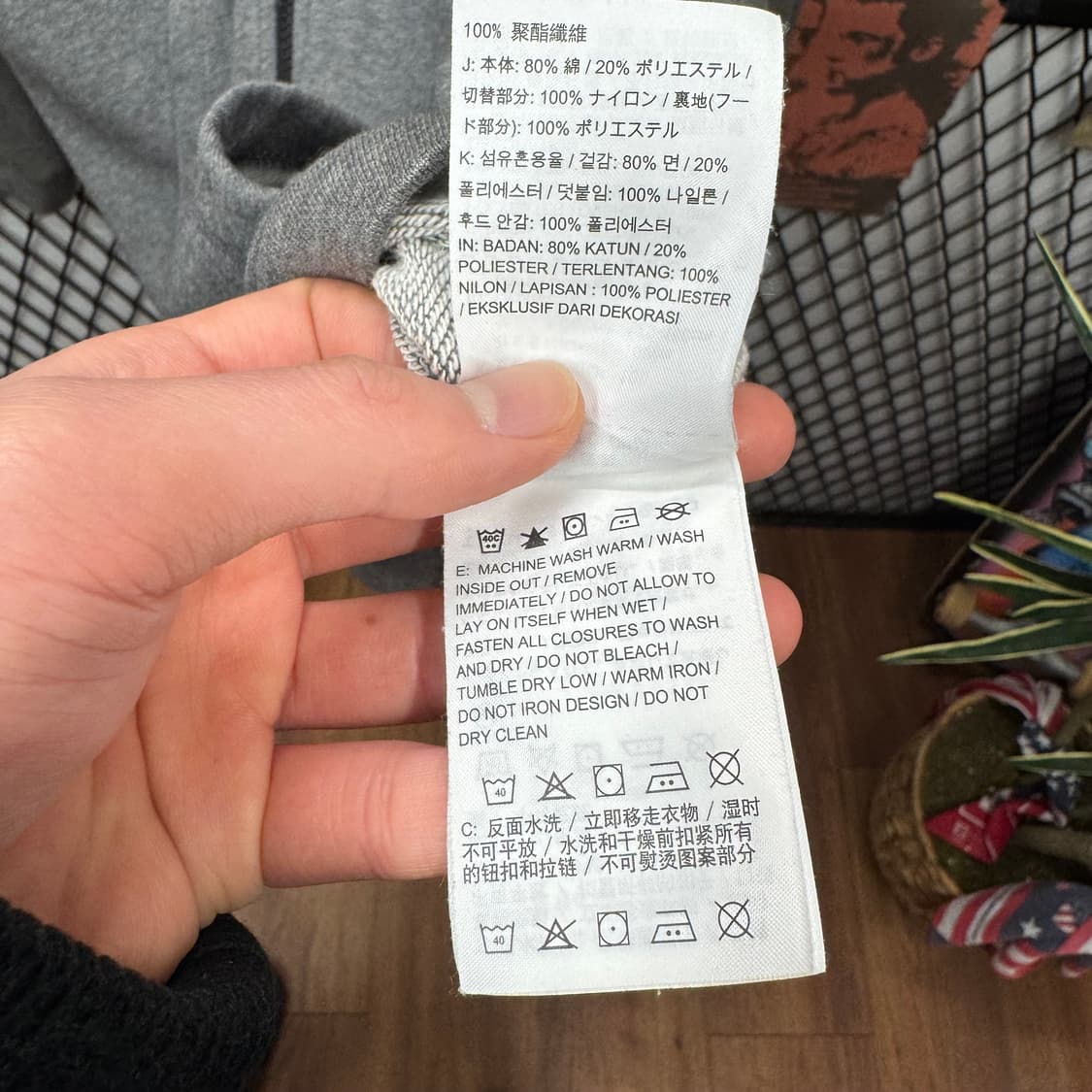 나이키 후드 집업 사이드 레터링 빅로고 포인트 차콜 상품이미지7