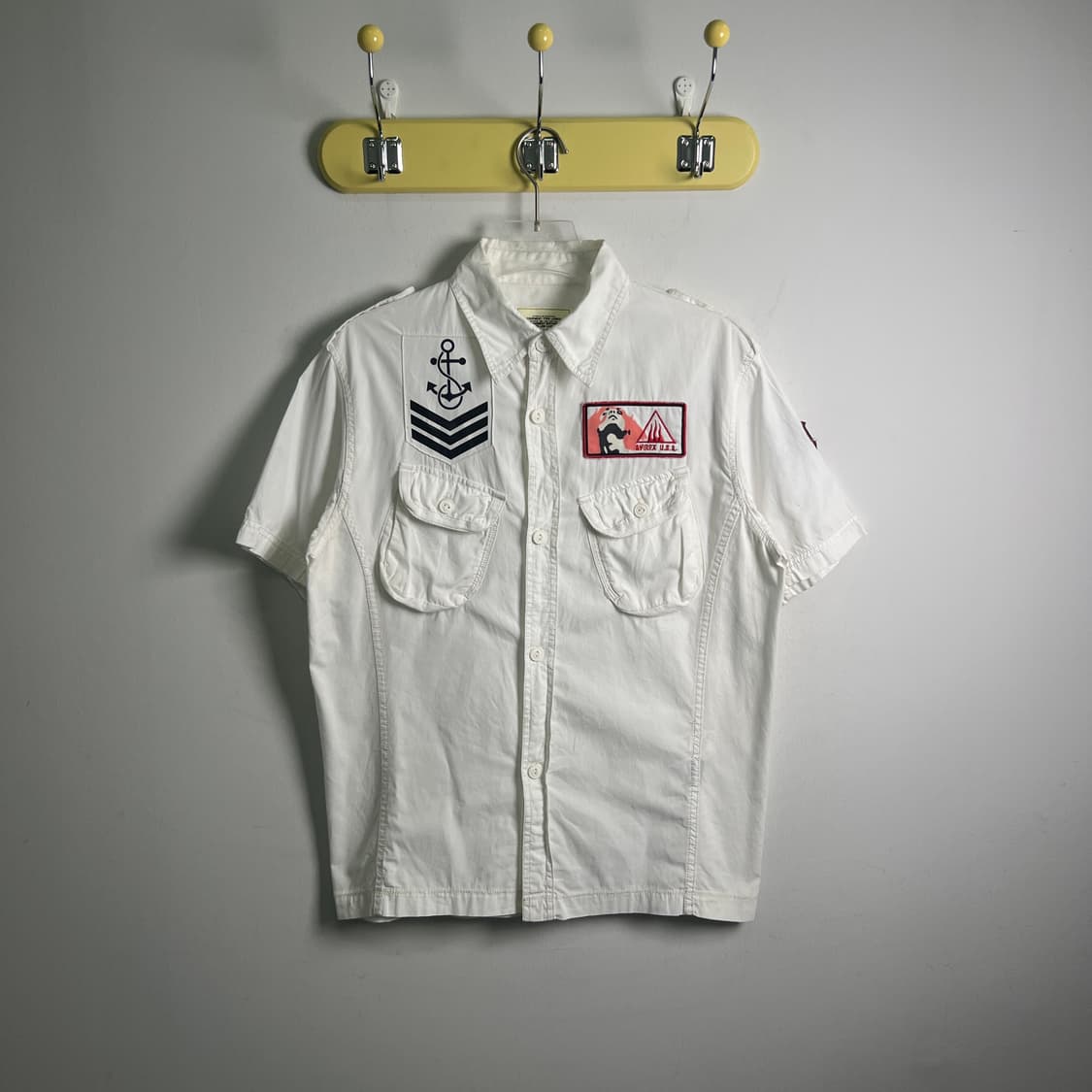 Avirex 아비렉스 밀리터리 견장 포켓 반팔 셔츠 M 상품이미지2
