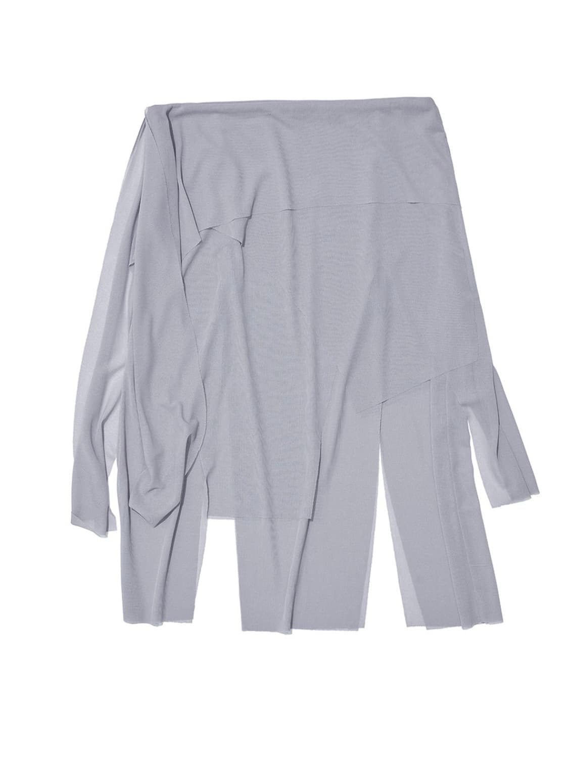 [택포]BOW-TIE PANELED MIDI SKIRT LIGHTGREY 상품이미지5