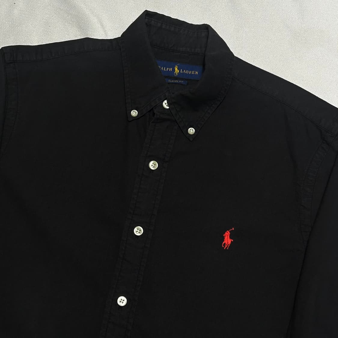S 폴로랄프로렌 클래식핏 블랙 코튼 셔츠 상품이미지1