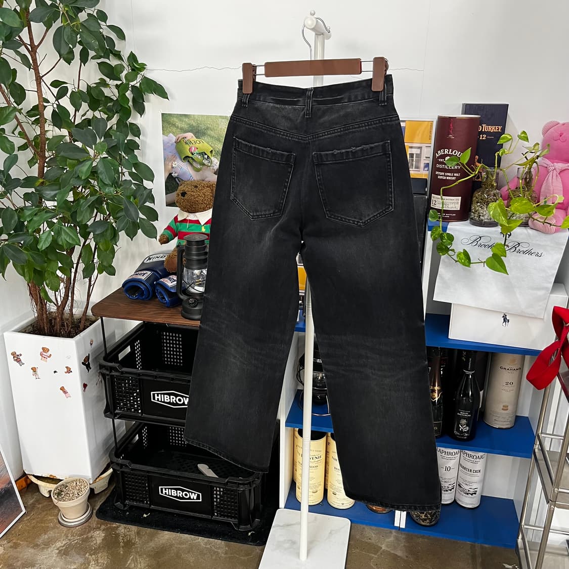 준지 2024 우먼 와이드 흑청 데님팬츠 34 상품이미지4