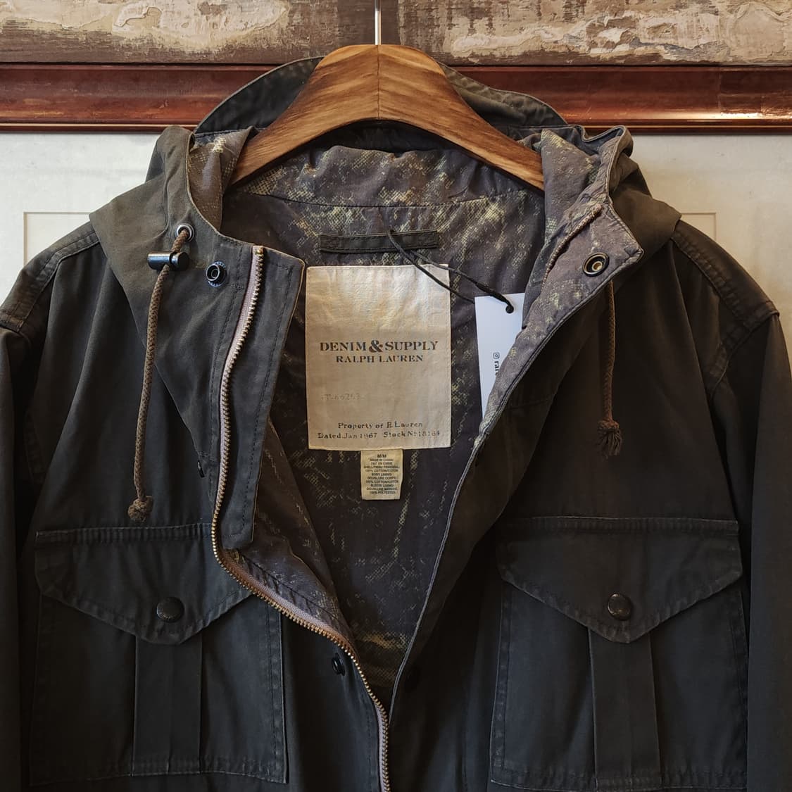폴로 데님앤 서플라이 헌팅자켓 마운틴 파카 아트 프린팅 M 상품이미지5