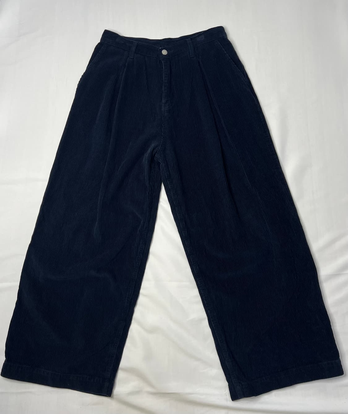 꼼파뇨 네이비 코듀로이 와이드 팬츠 상품이미지1