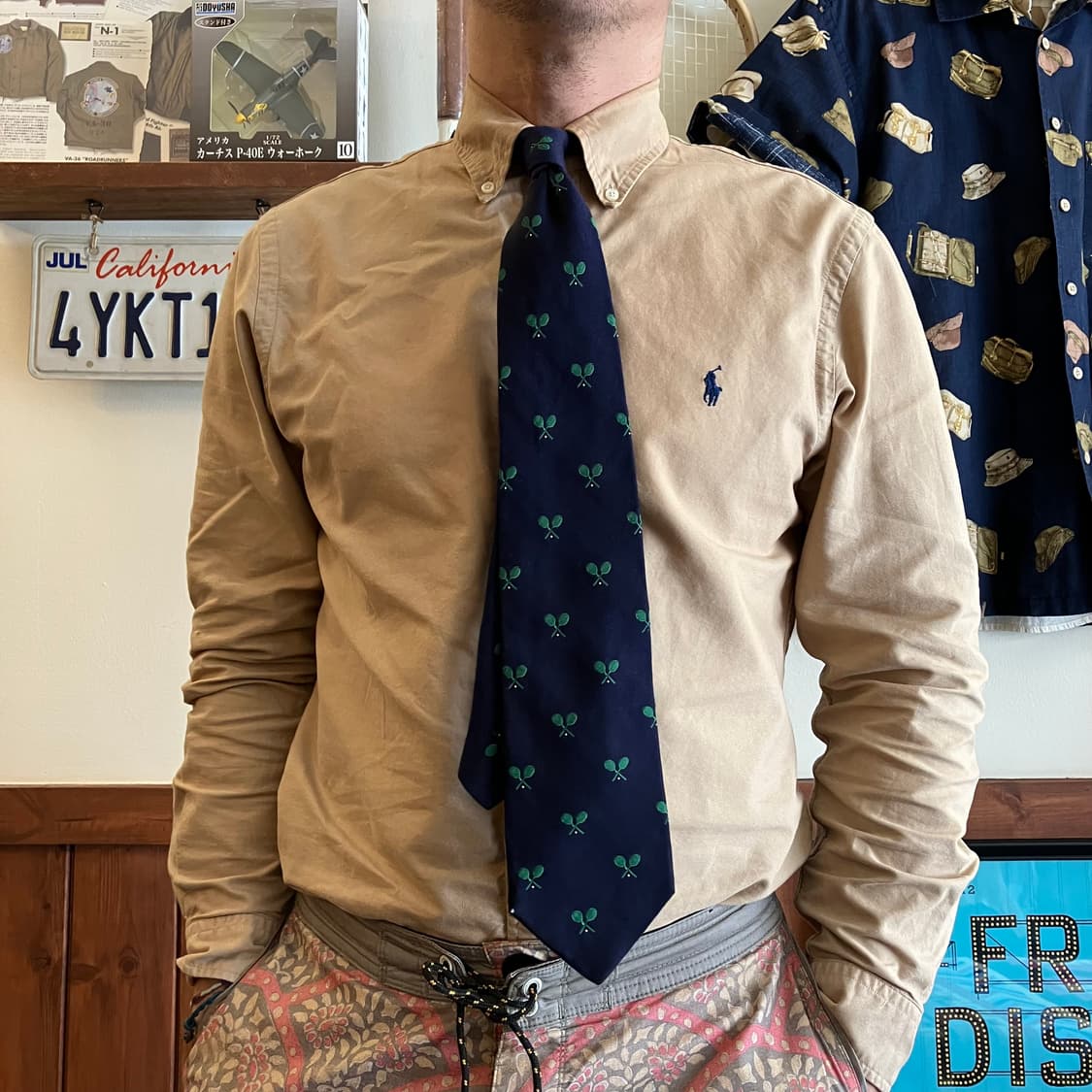 브룩스 브라더스 컨트리 클럽 테니스 자수 실크타이 상품이미지7