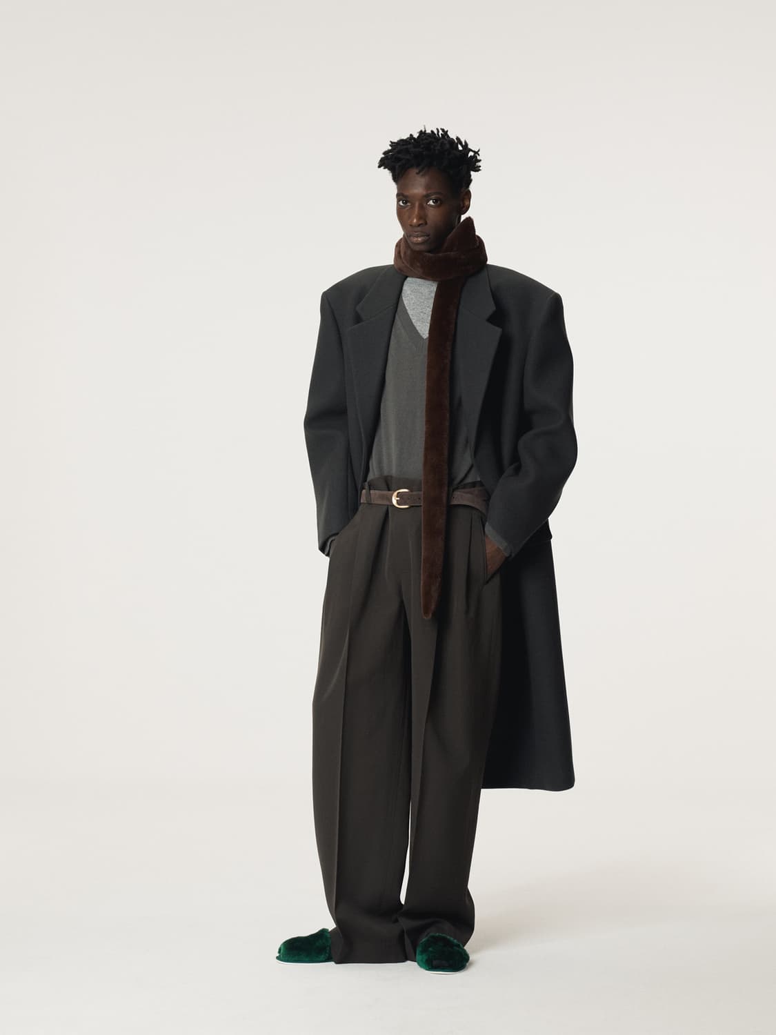 렉토 25FW 울 싱글코트 차콜 그레이 상품이미지1