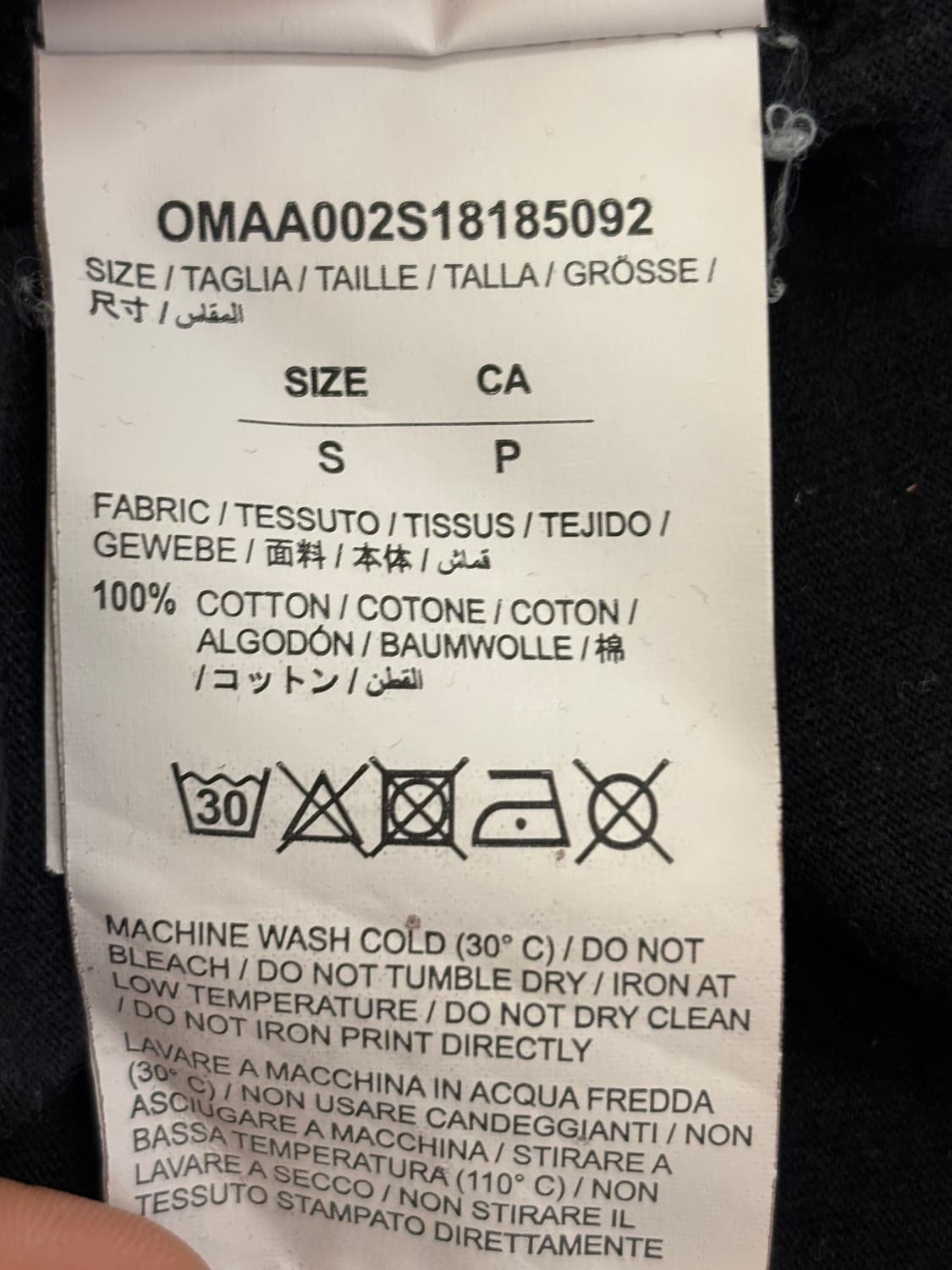 오프화이트 핸즈 앤 카드 그래픽 반팔 티셔츠 상품이미지5