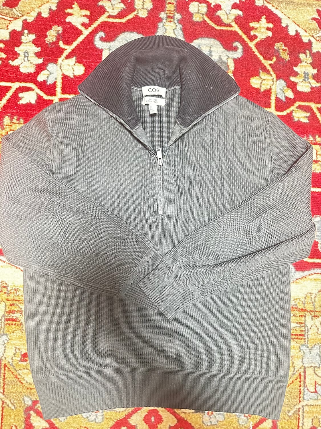 COS 하프집업 니트 스웨터 그레이 S 상품이미지1