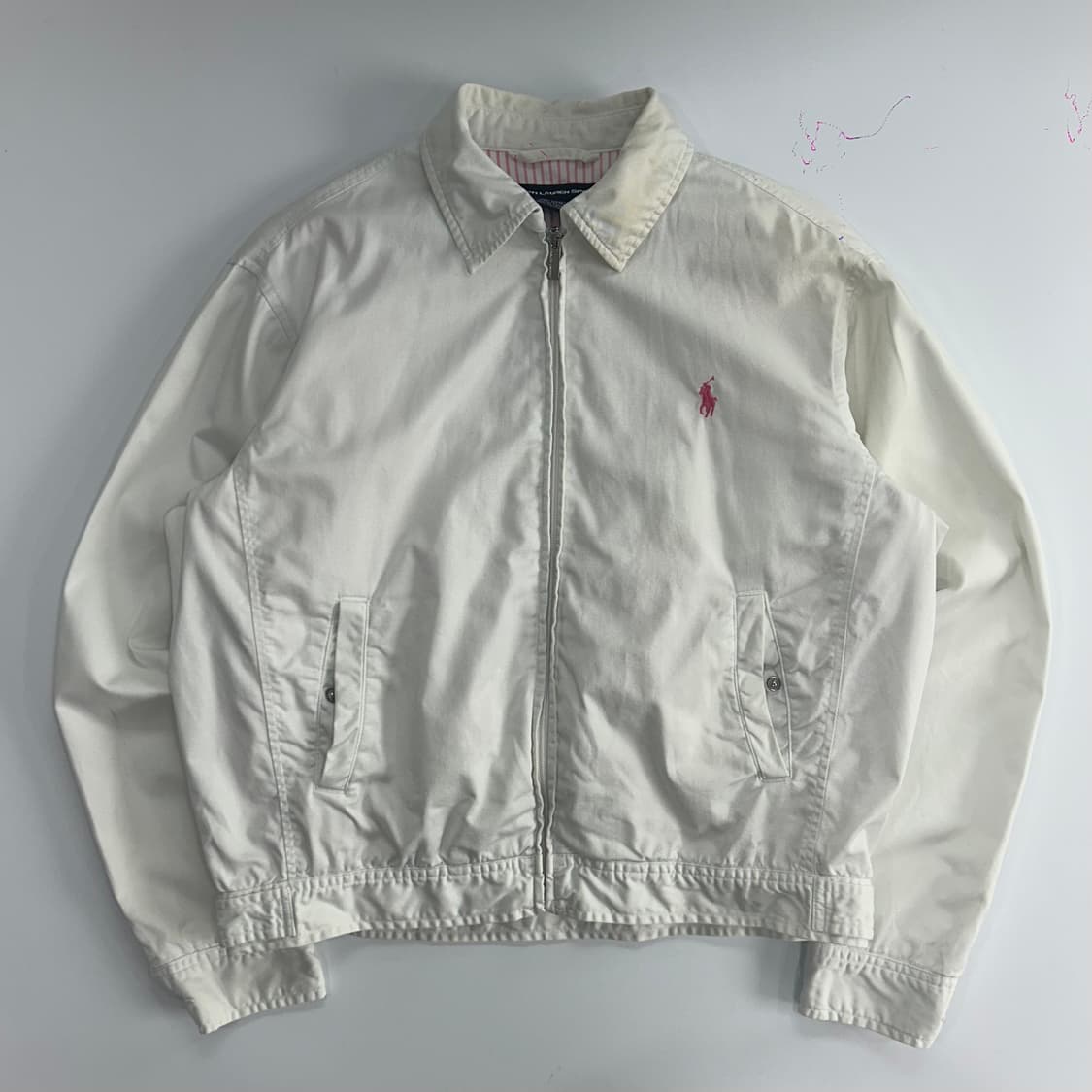 Polo 폴로 스포츠 핑크포니 화이트 코튼 자켓 상품이미지3