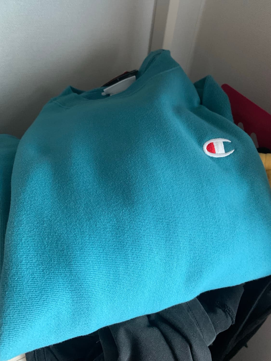 챔피온 리버스위브 블루택 m 터콰이즈 색상 상품이미지1
