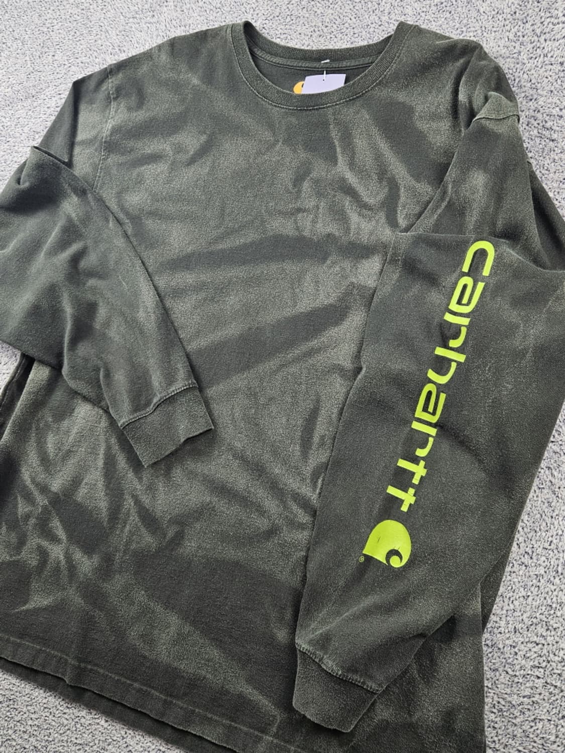 칼하트 다잉 워시드 커스텀 프린팅 롱슬리브 ( XL ) / 10587 상품이미지6