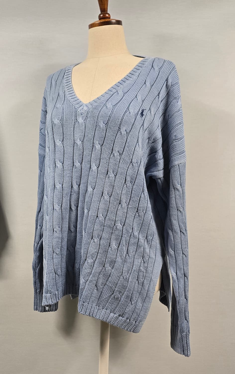 폴로 랄프로렌 피마코튼 케이블 니트 소라 상품이미지1