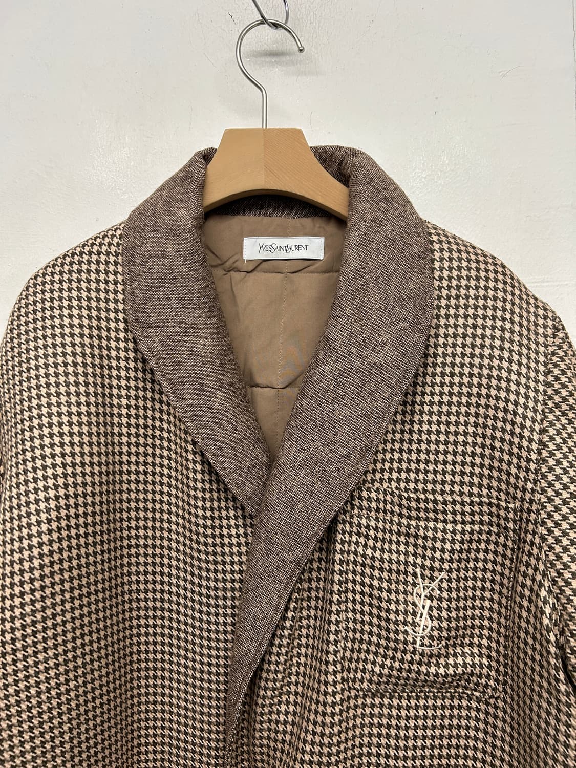 빈티지 입생로랑 하운드투스 울 퀼팅 홈 로브 상품이미지3