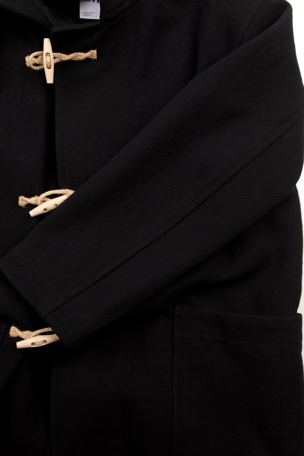 (새상품)MHL 헤비 코튼 울 더플코트 블랙 상품이미지5