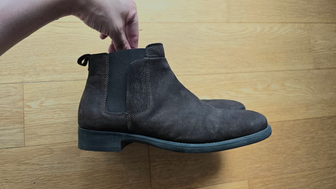 ZARA 자라 남자 브라운 레더 첼시 부츠 (280) 상품이미지7