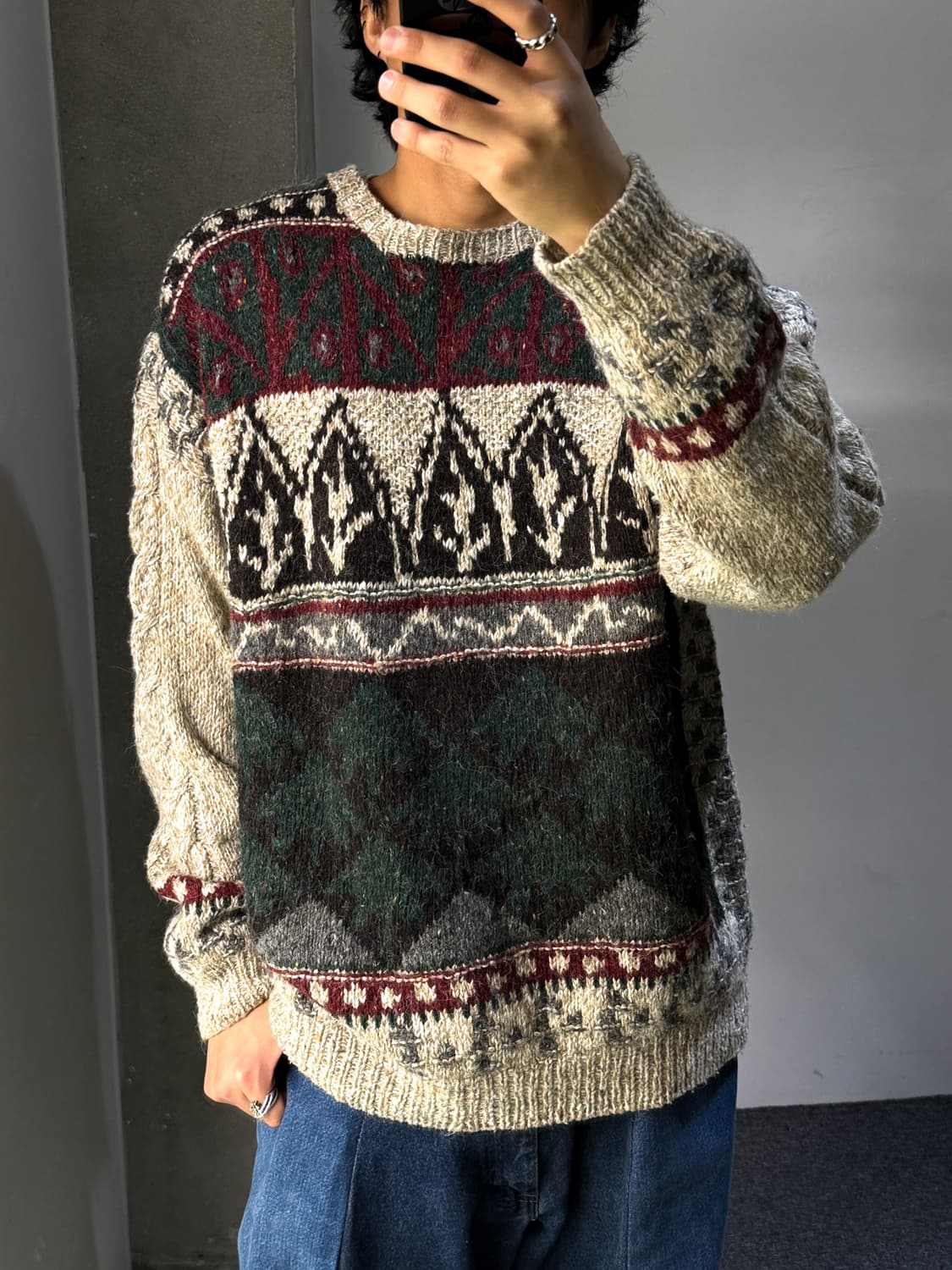 울리치 winterlichem 오버 프린트 니트 상품이미지2