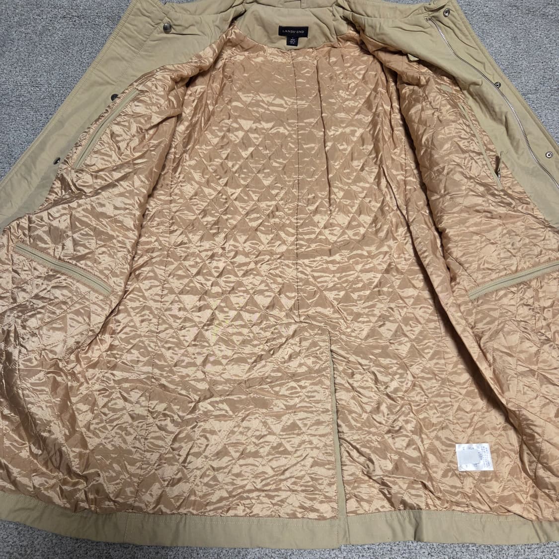 랜즈엔드 일본판 퀄팅 롱코트 L(100) 상품이미지6