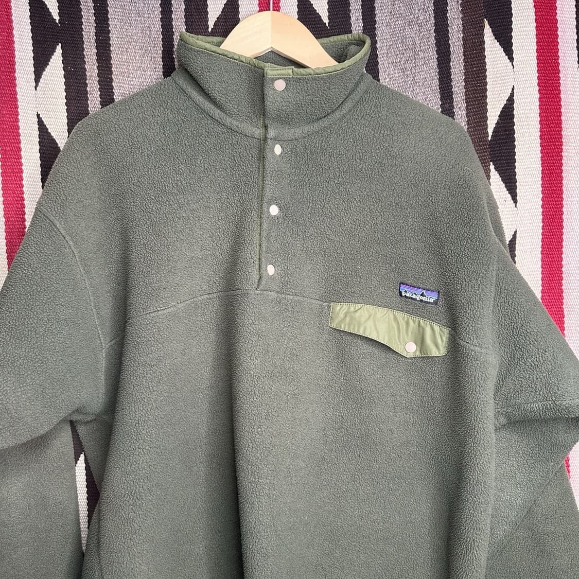 90s 파타고니아 신칠라 스냅-T 카키/올리브 콜롬비아 상품이미지2