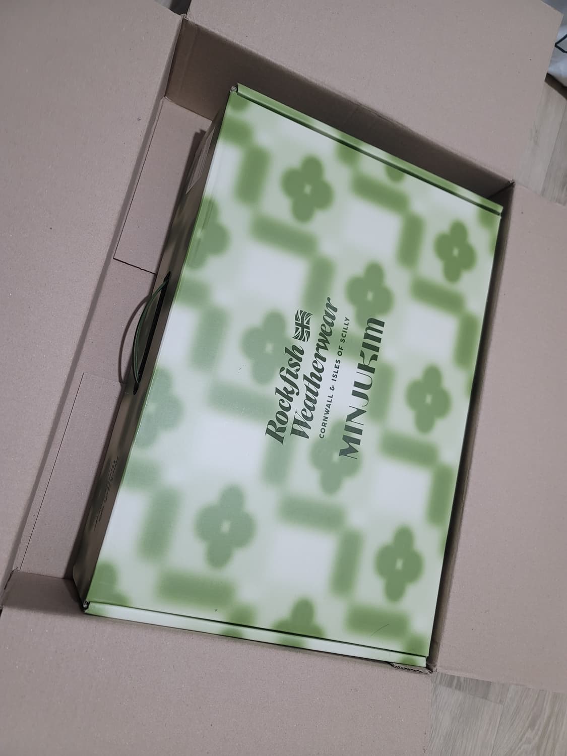 락피쉬 웨더웨어와 MINJUKIM 콜라보 플로럴 패치 레인부츠 롱 아이보 상품이미지2