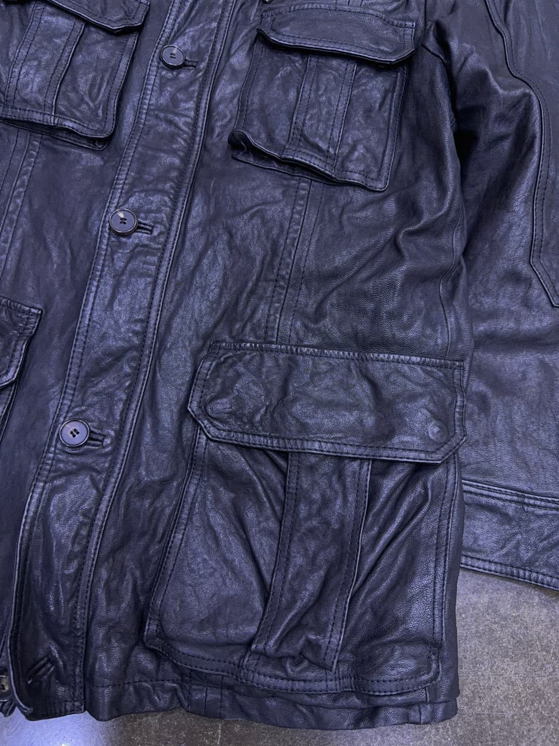 올젠 양가죽 4포켓 야상 디자인 사파리 견장 가죽자켓 100 상품이미지5