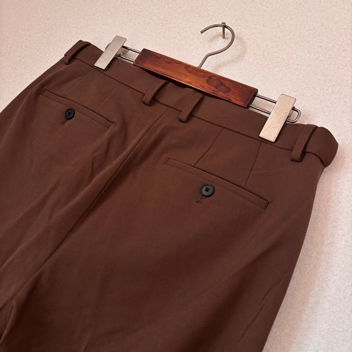 새제품 무신사 스탠다드 32 브라운 슬랙스 팬츠 바지 스판 원턱 상품이미지6