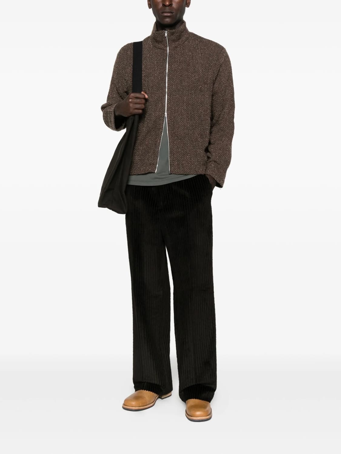 아워레가시 슈렁큰 집업 브라운 상품이미지1