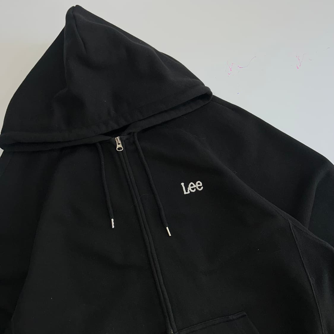 Lee 리 블랙 후드집업  상품이미지4