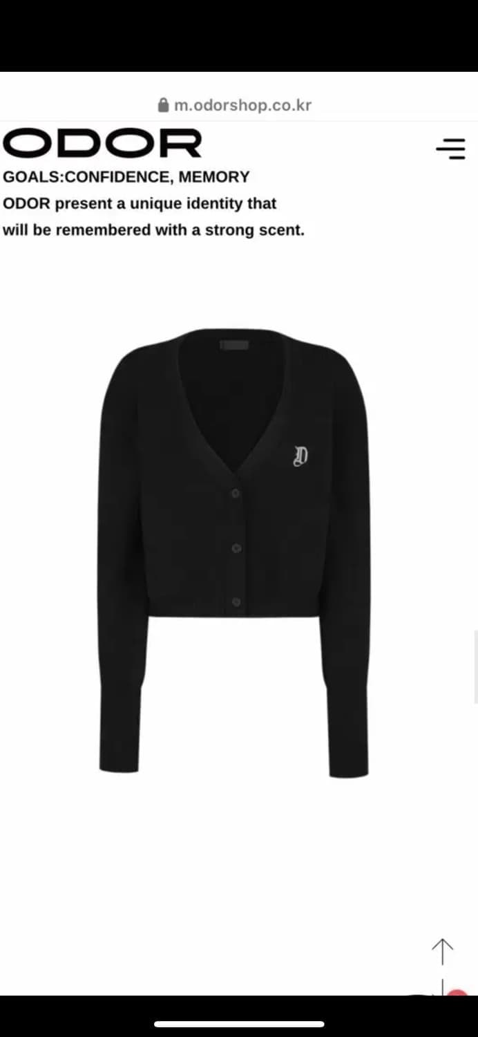 새상품 12.8>5.5) 오도어 본 가디건 블랙 상품이미지1