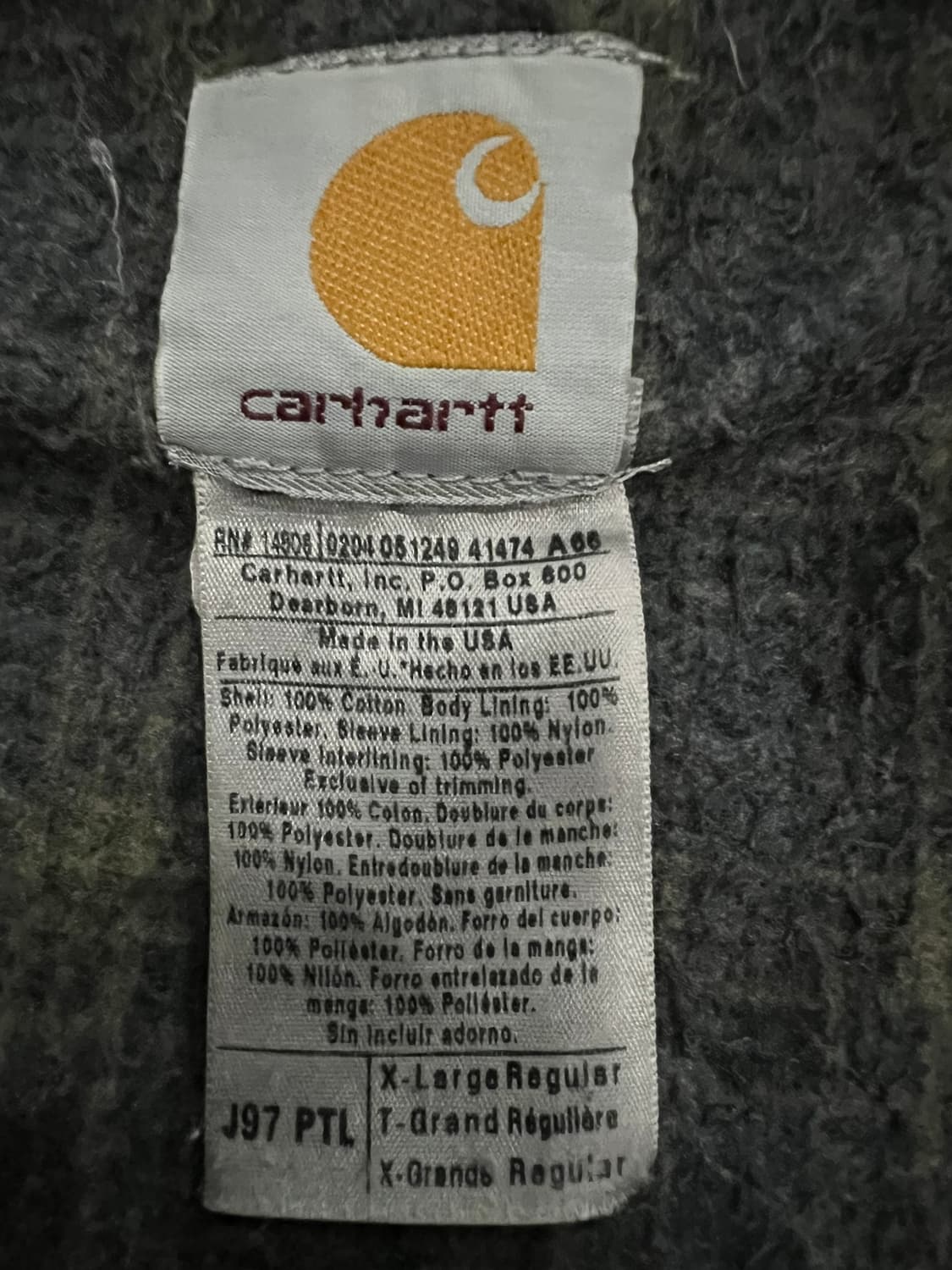 (XL) 칼하트 디트로이트 자켓 J97 PTL 패트롤 상품이미지4