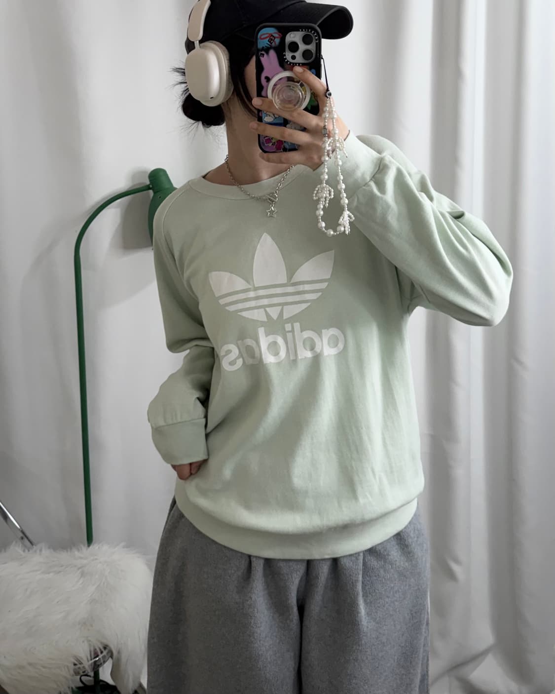 아디다스 민트 파이어버드 오버핏 맨투맨 상품이미지3