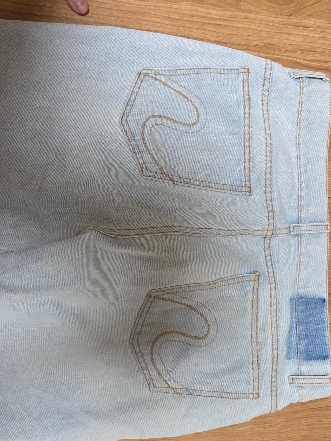 Erl 디스트레스드 플레어 데님 팬츠 L 상품이미지3