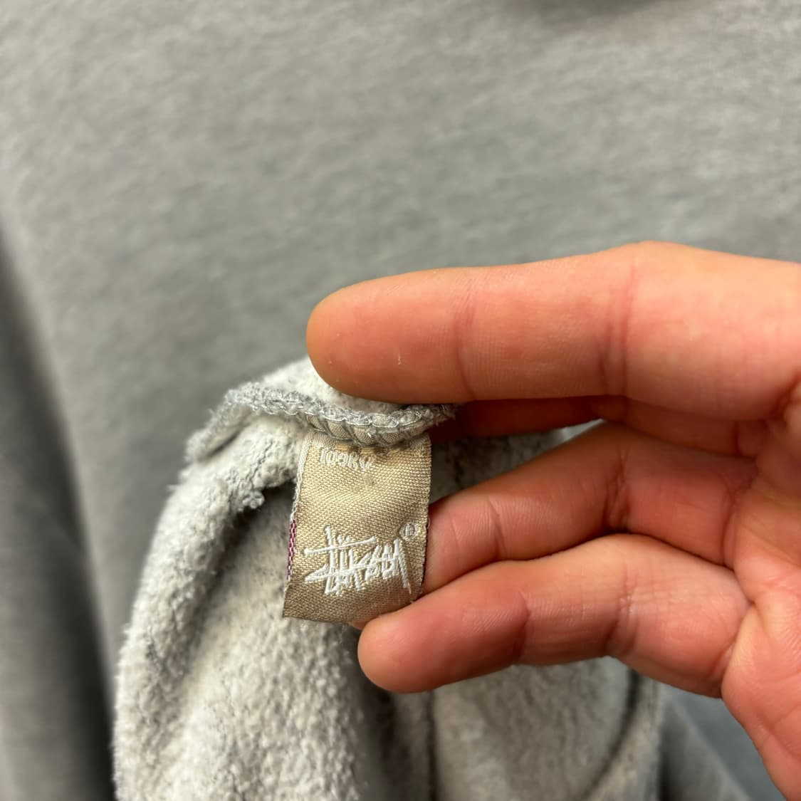 스투시 빅 로고 그레이 후드티 XL 상품이미지8