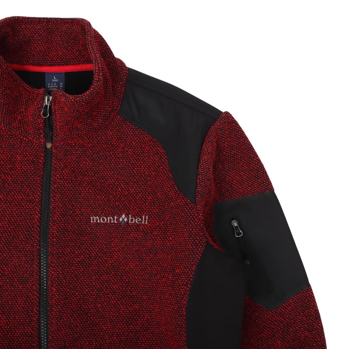 몽벨 레드 플리스 집업 자켓 상품이미지2