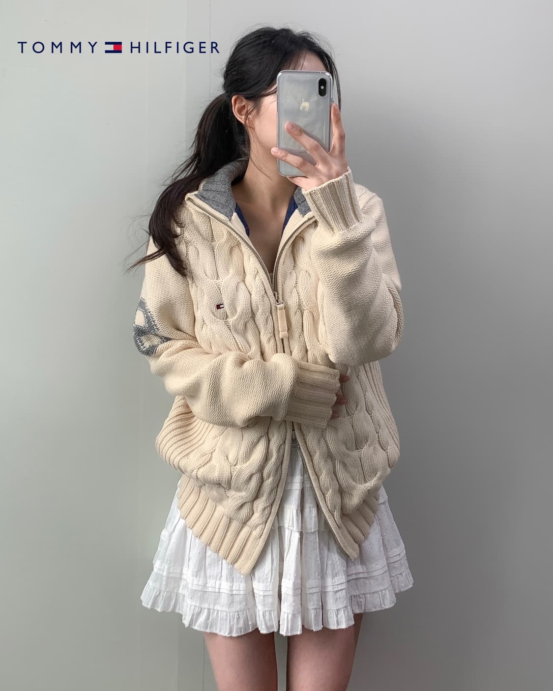 타미힐피거 니트 집업 상품이미지2