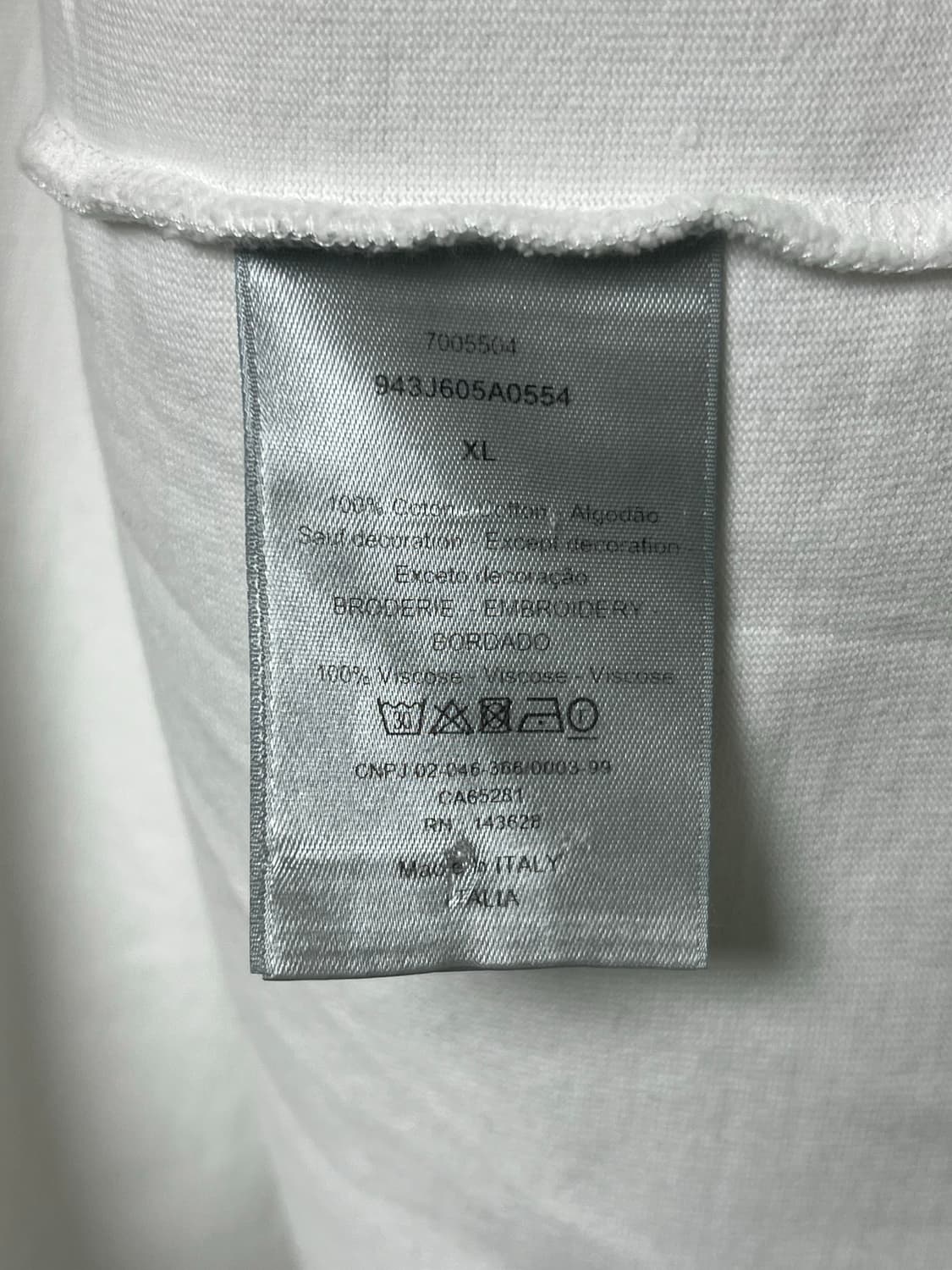 [정품] XL 디올 CD 로고 반팔티 화이트 상품이미지4