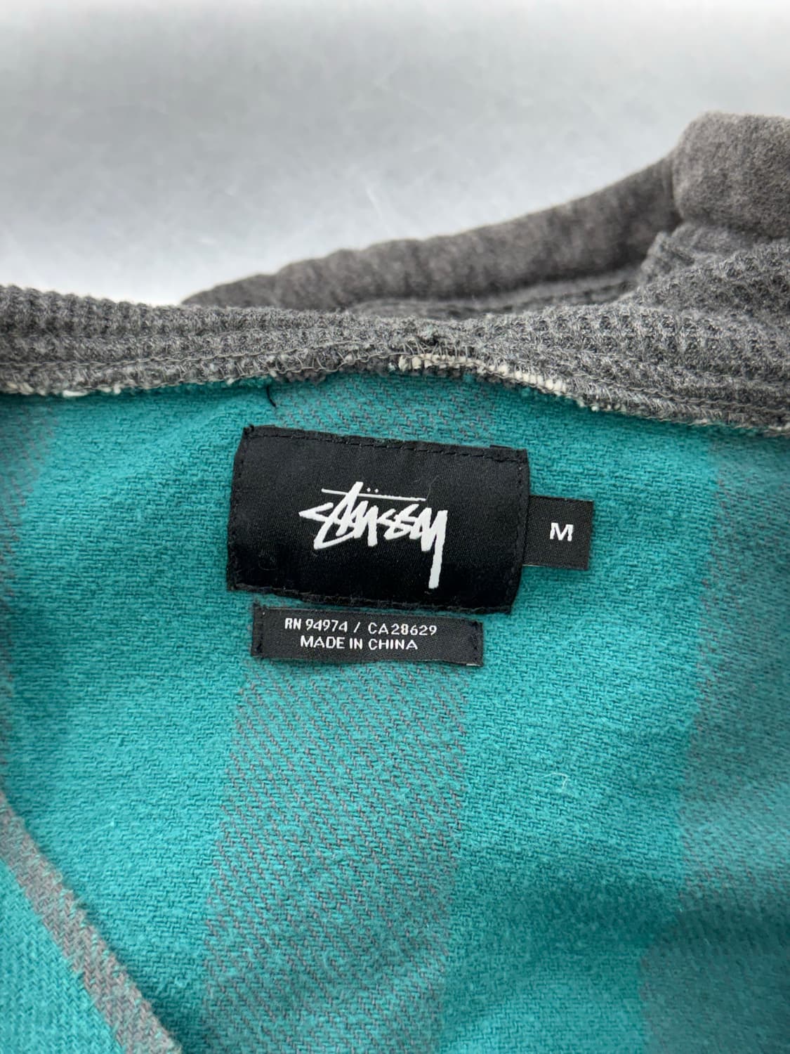 스투시 16fw 블루 스트라이프 후디 플란넬 셔츠 자켓 상품이미지7