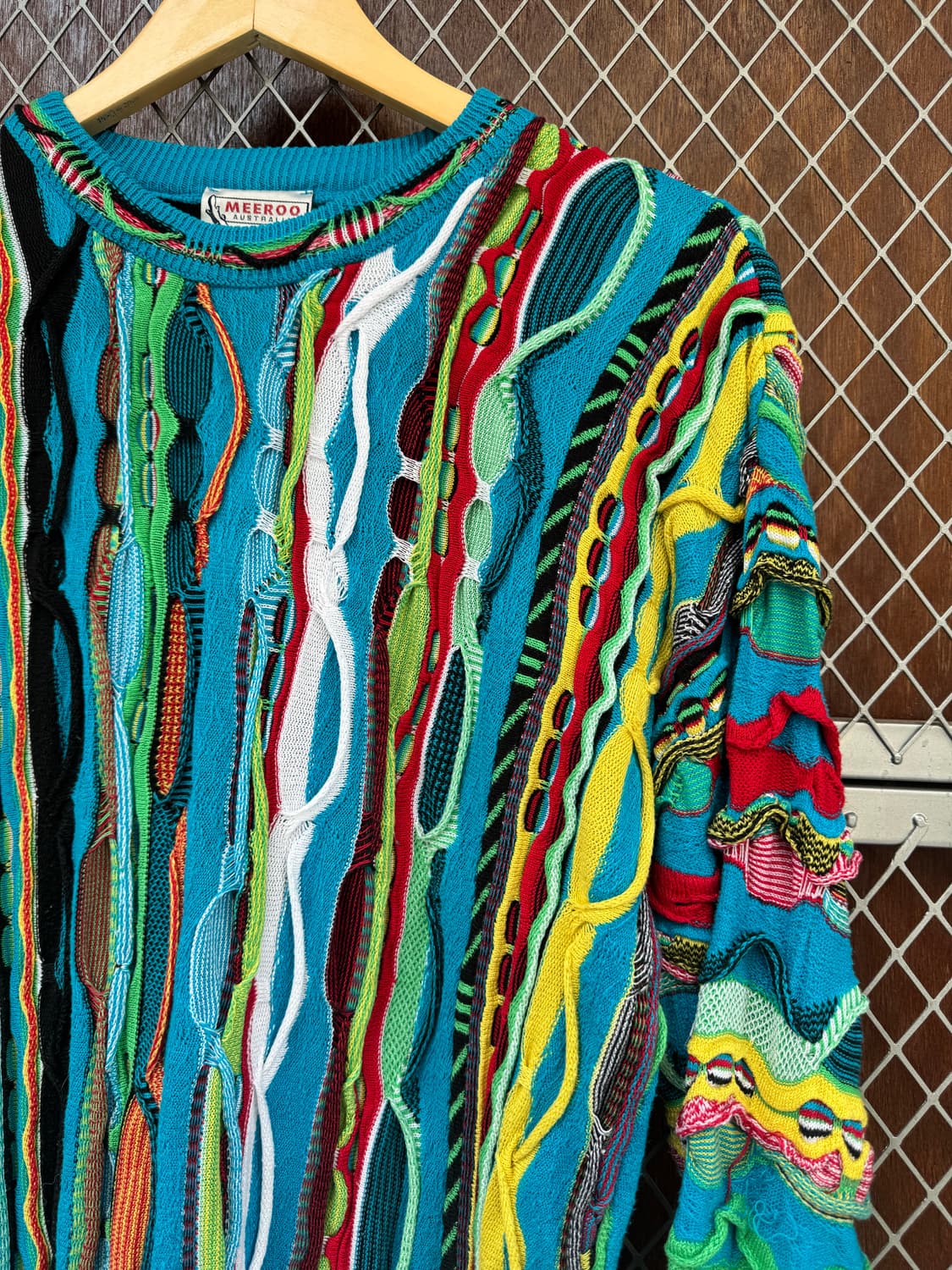 MEEROO 호주 빈티지 쿠지 패턴 자수 니트 스웨터 S 상품이미지3