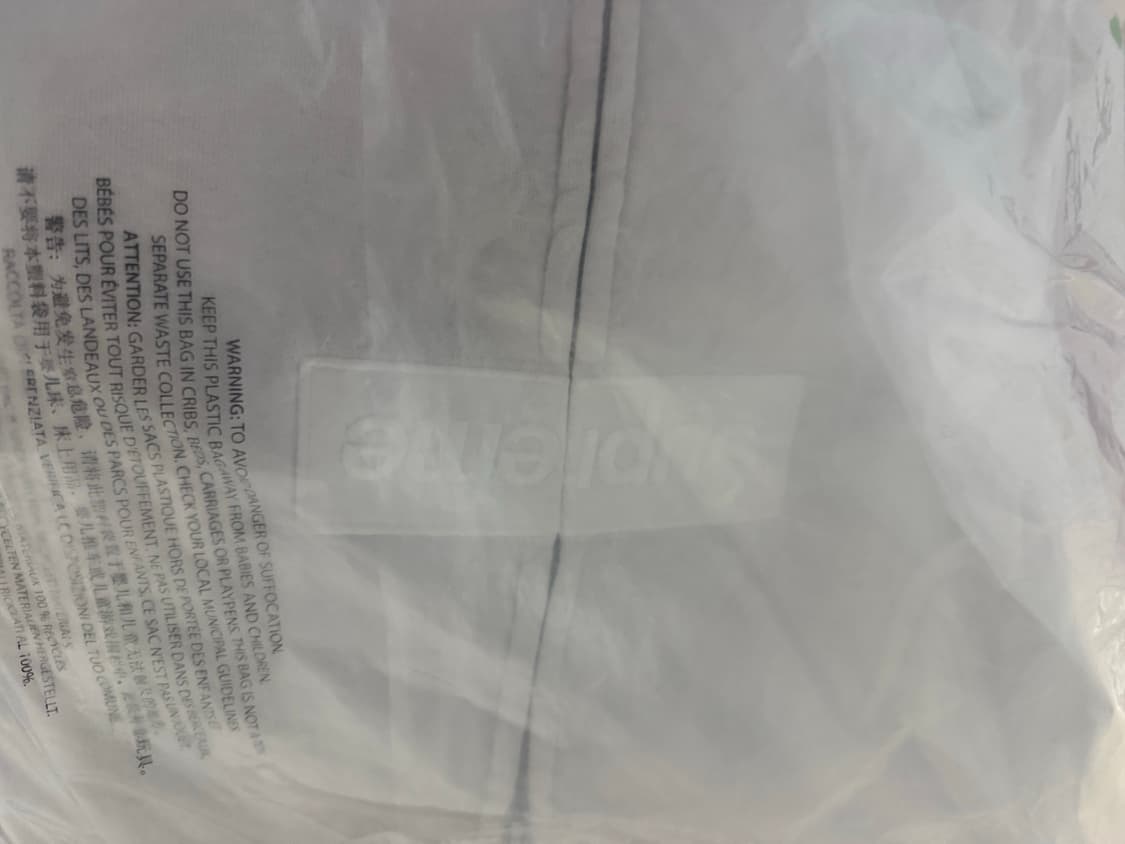 슈프림 x MM6 메종 마르지엘라 박스로고 집업 후드 스웨트셔츠 화이트 상품이미지5