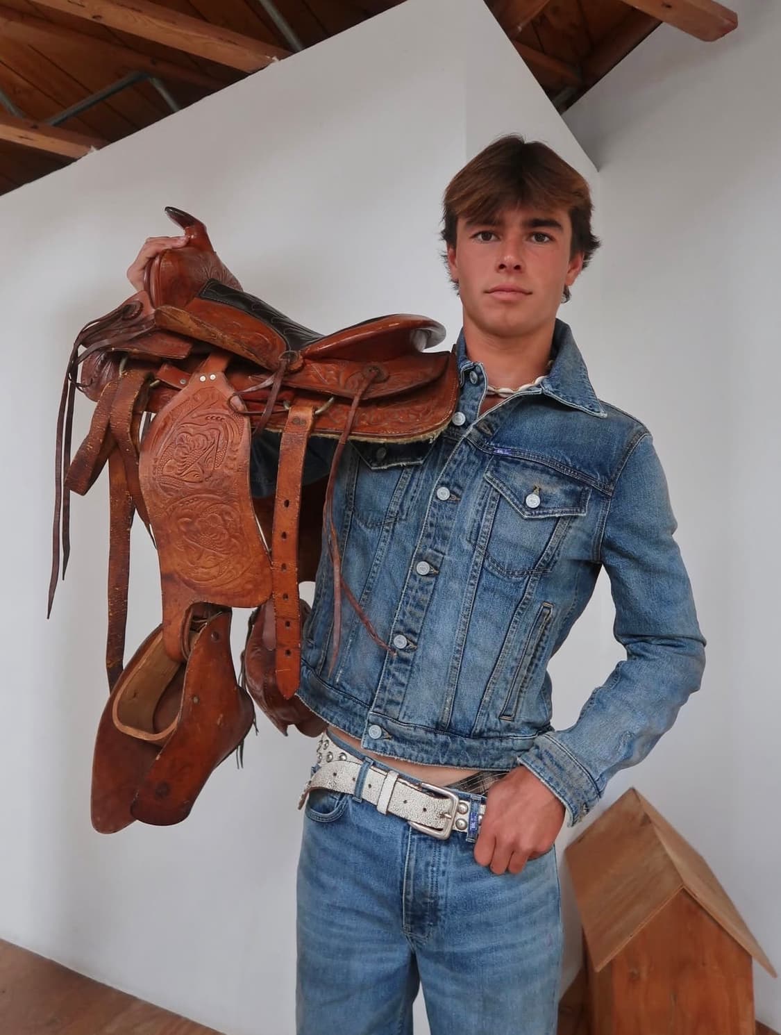 Erl 화이트 스터드 벨트 상품이미지1