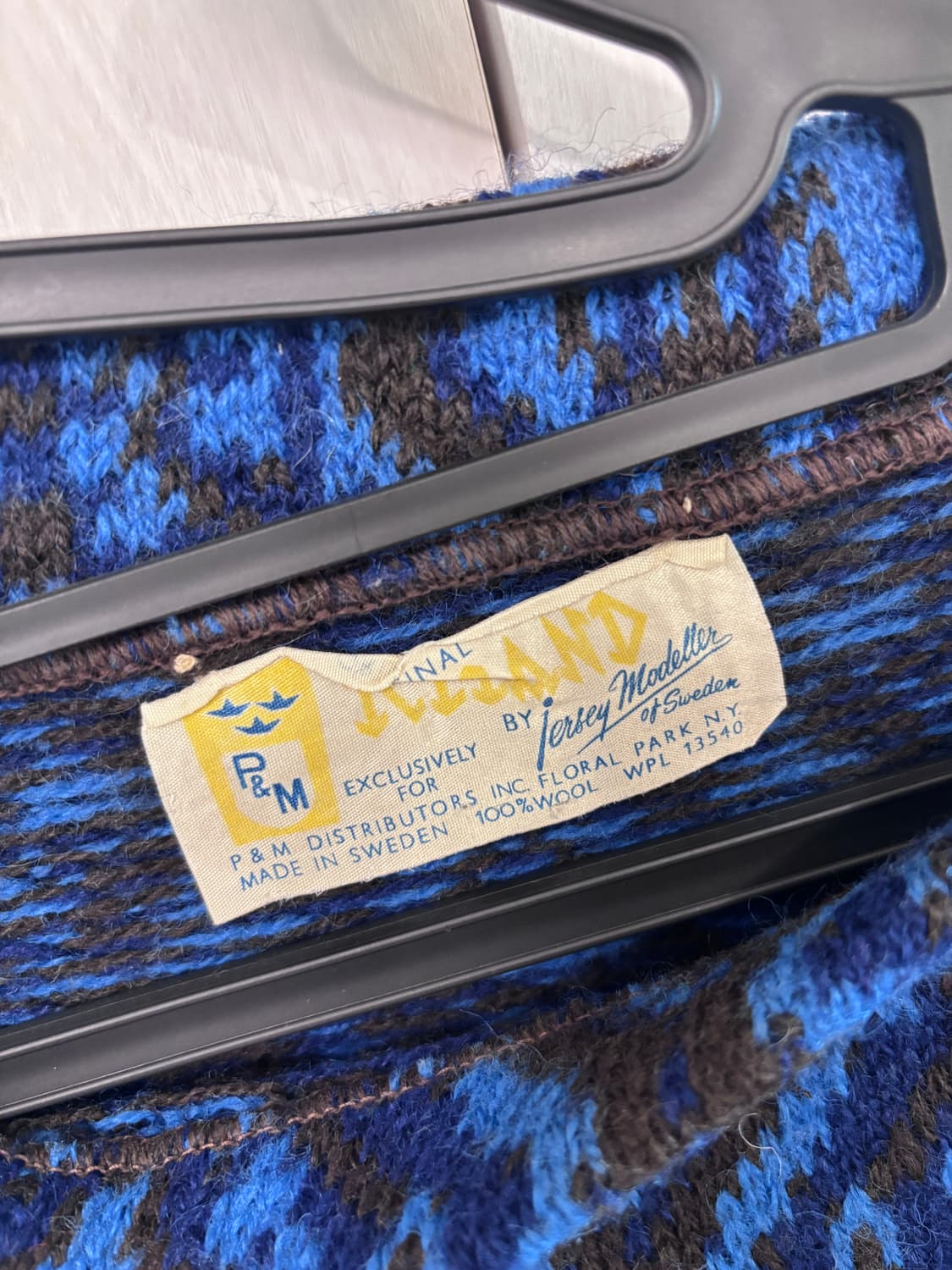 유럽빈티지 울100 패턴니트  상품이미지3