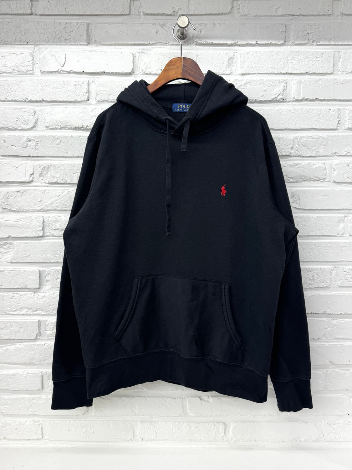 폴로 블랙 후드티 상품이미지3