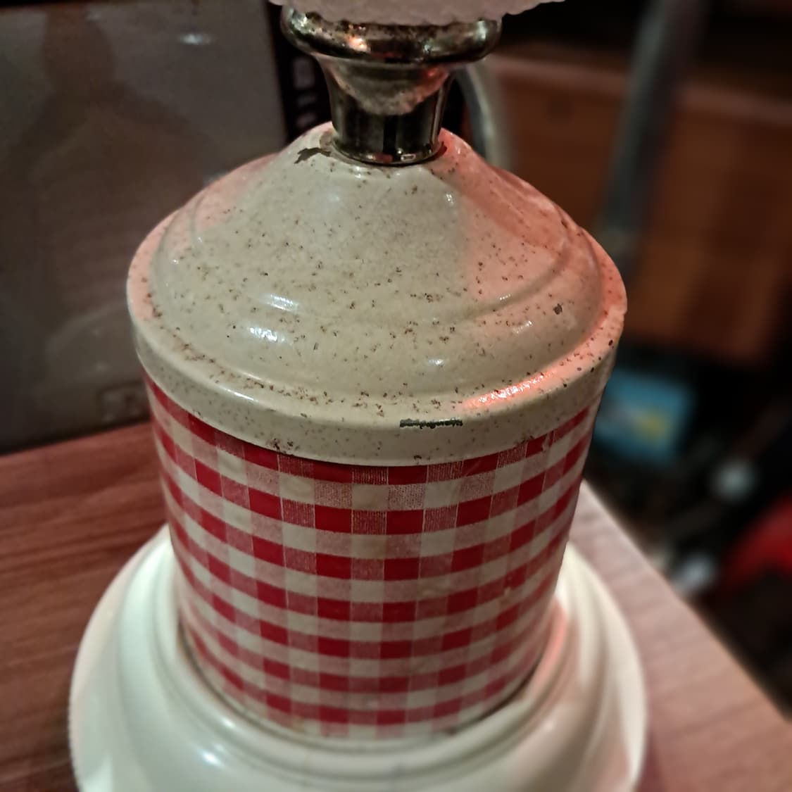 빈티지 미국 레드체크무늬 조명 상품이미지4