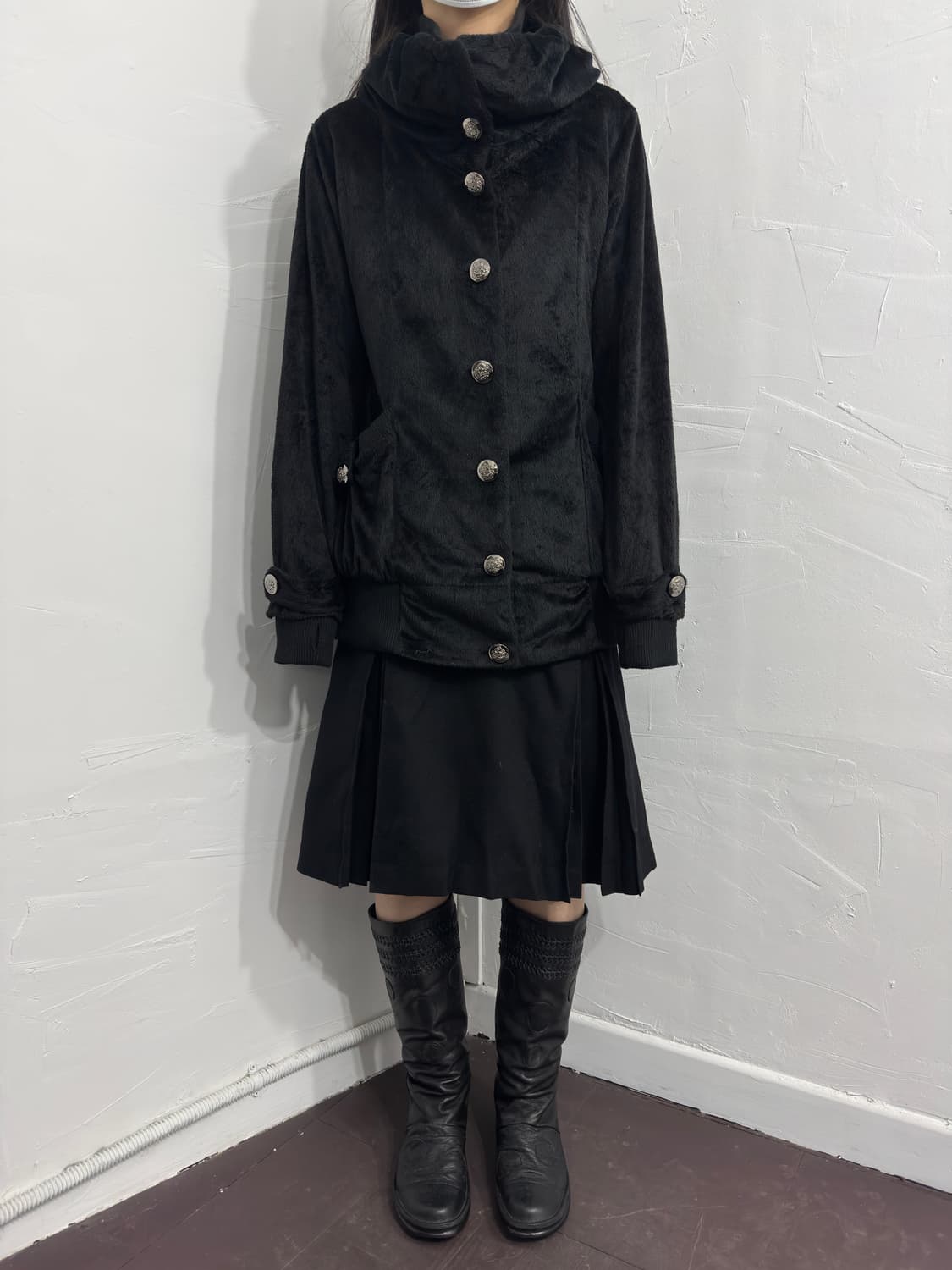 ryu ryu button fur jacket 상품이미지2