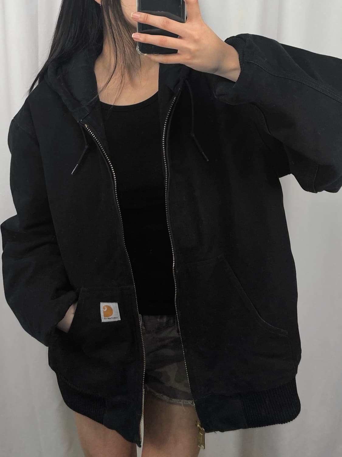 칼하트 블랙 액티브 자켓 상품이미지1