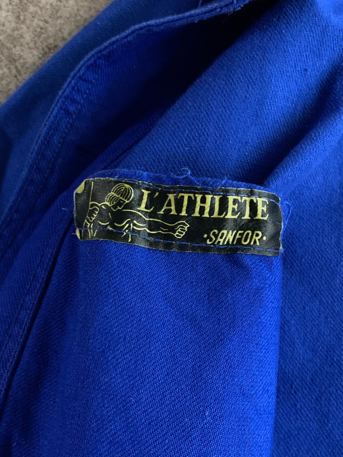 50-60s L’ATHLETE 코튼 트윌 프렌치 워크 자켓 상품이미지6